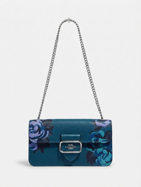 Coach Handbags - ❌SOLD❌Coach Morgan Crossbody with Jumbo Floral Print Deep Turquoise